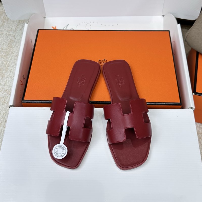 에르메스 H 슬리퍼 오란 샌들 시리즈 001-231640