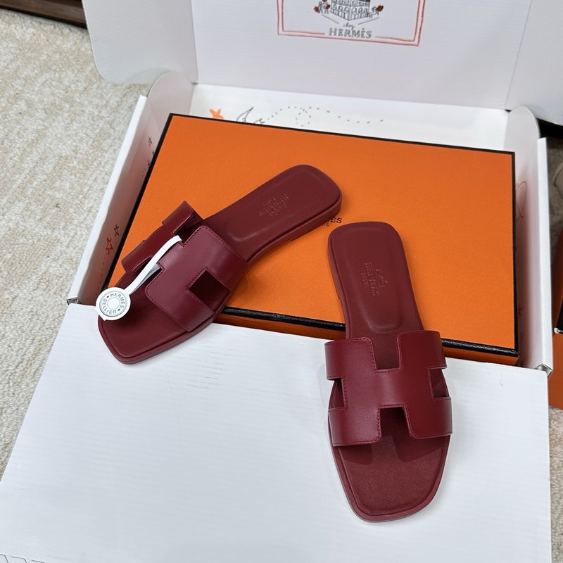 에르메스 H 슬리퍼 오란 샌들 시리즈 001-231640