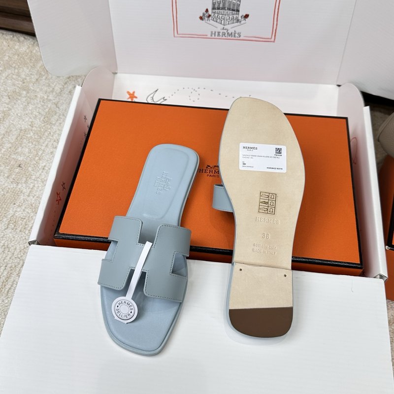 에르메스 H 슬리퍼 오란 샌들 시리즈 벨벳 소재 001-231654