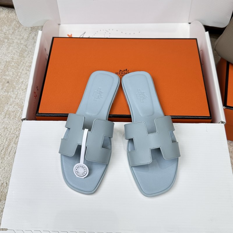 에르메스 H 슬리퍼 오란 샌들 시리즈 벨벳 소재 001-231654