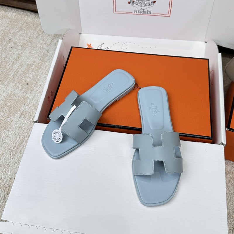 에르메스 H 슬리퍼 오란 샌들 시리즈 벨벳 소재 001-231654
