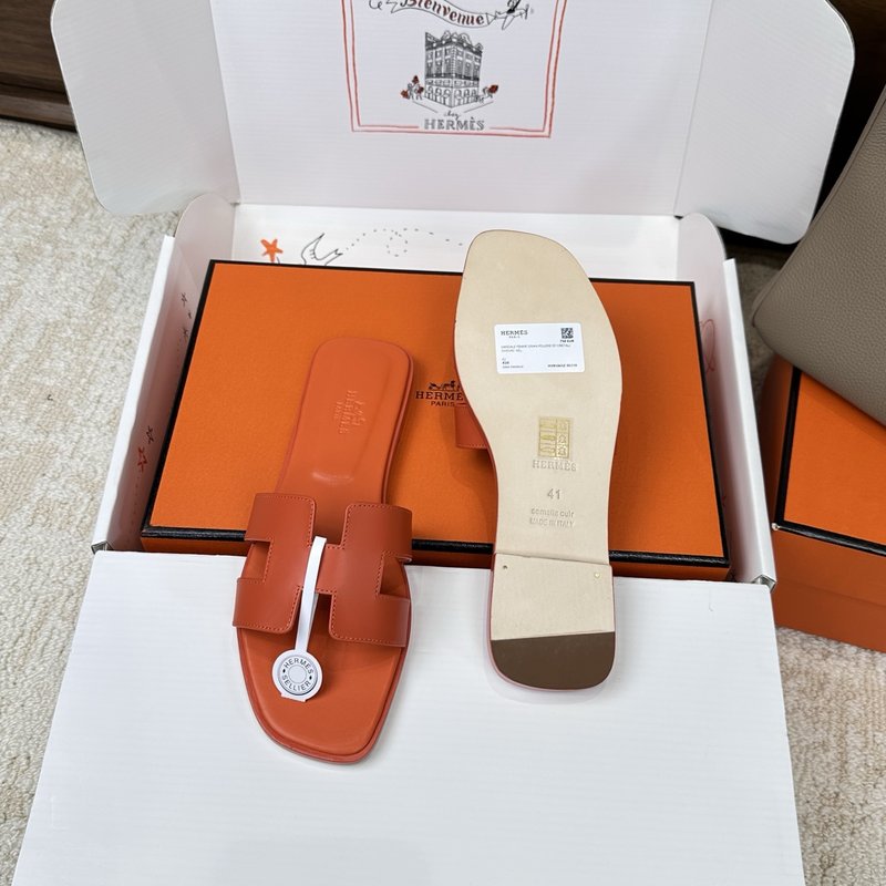 에르메스 H 슬리퍼 오란 샌들 시리즈 001-231656