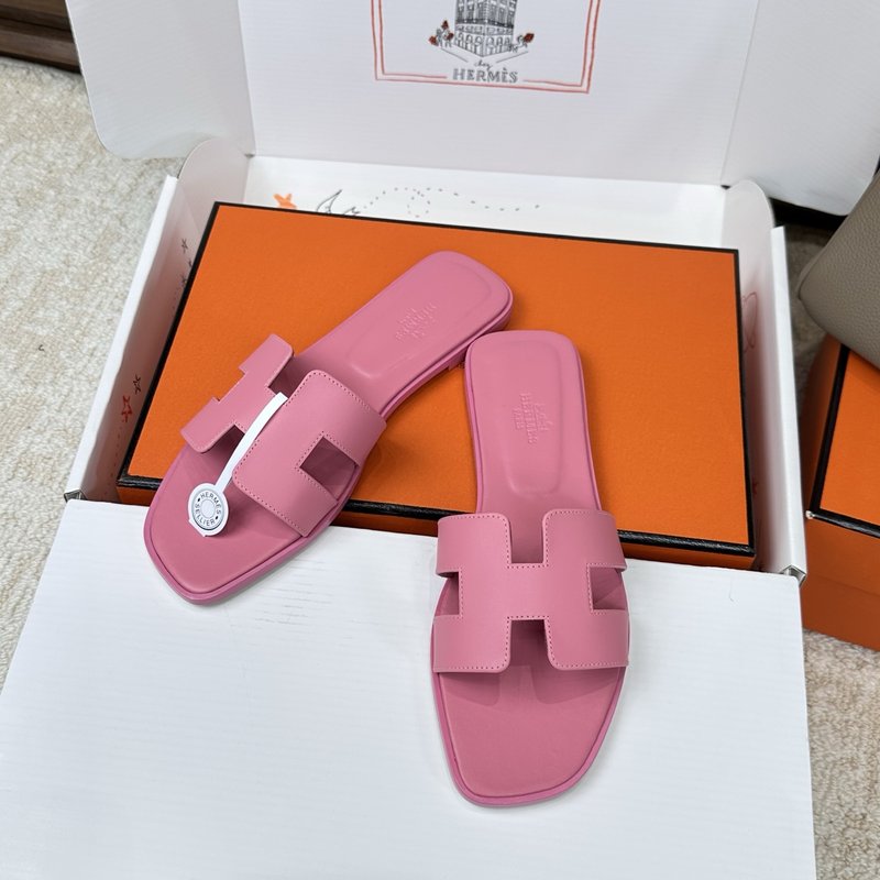 에르메스 H 슬리퍼 오란 샌들 시리즈 벨벳 소재 001-231657