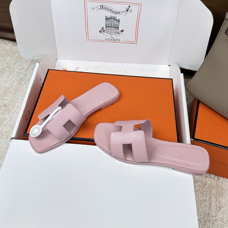 에르메스 H 슬리퍼 오란 샌들 시리즈 벨벳 소재 001-231659
