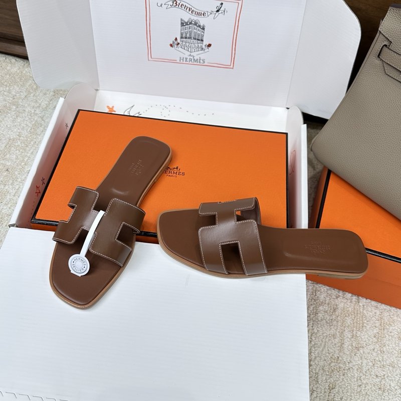 에르메스 H 슬리퍼 오란 샌들 시리즈 벨벳 소재 001-231667