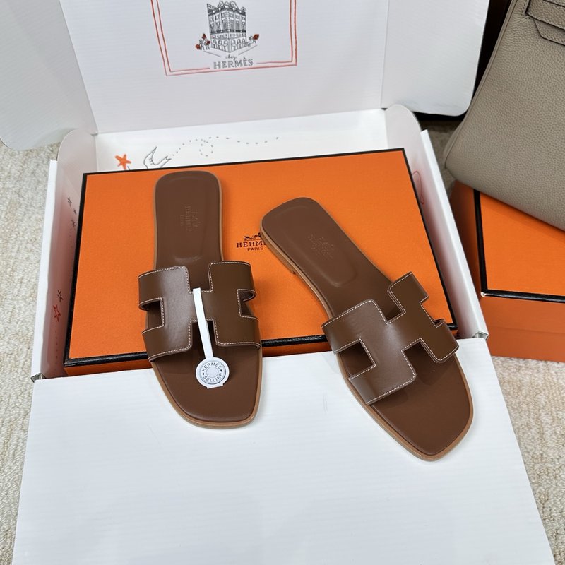 에르메스 H 슬리퍼 오란 샌들 시리즈 벨벳 소재 001-231667