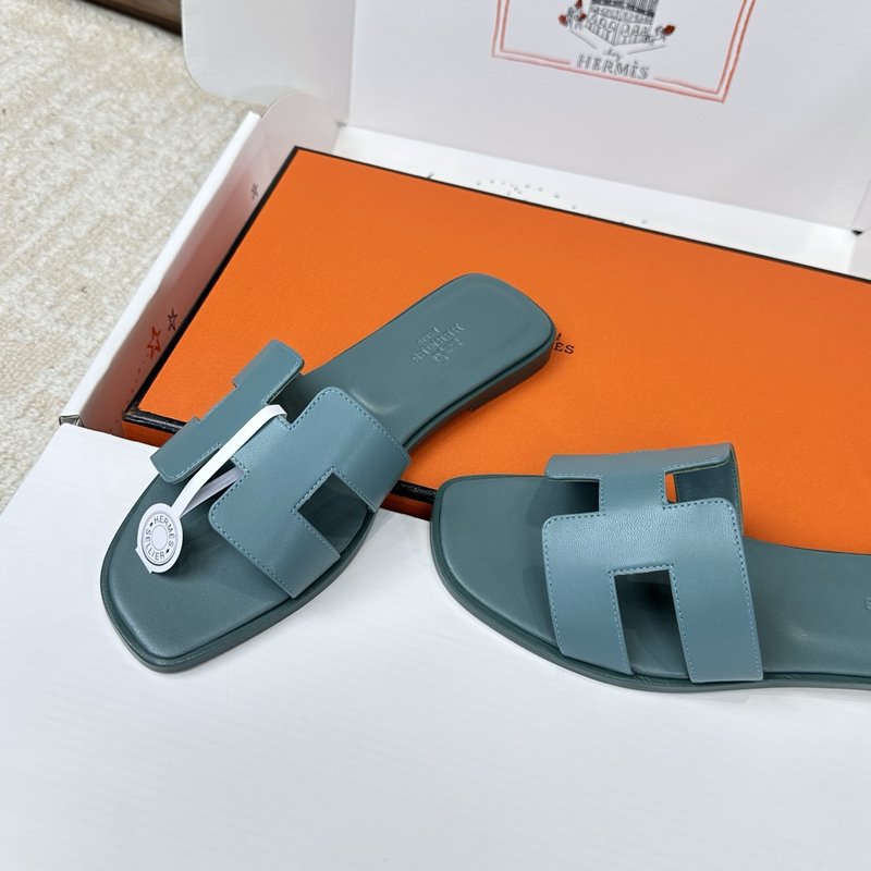 에르메스 H 슬리퍼 오란 샌들 시리즈 벨벳 소재 001-231671