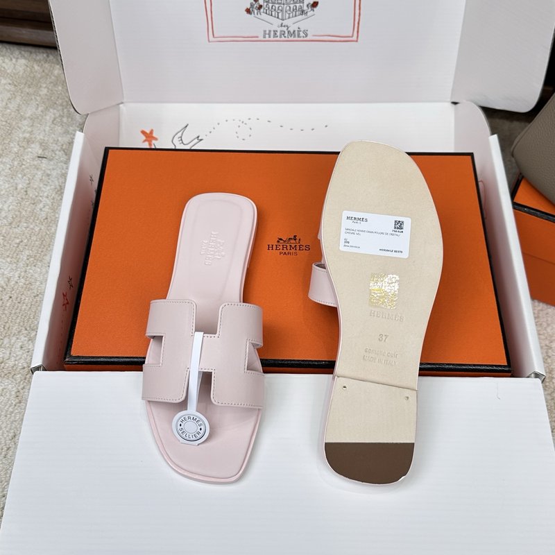 에르메스 H 슬리퍼 오란 샌들 시리즈 001-231673