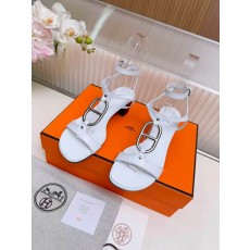 에르메스 H 버클 가죽 밑창 여성용 신발 001-231745
