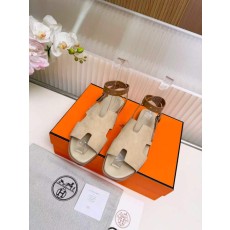 에르메스 H 버클 가죽 플랫 슈즈 001-231747