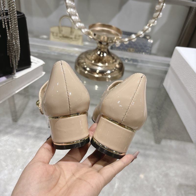 디올 D-My 메탈 레터 스퀘어 토 하이힐 001-231807