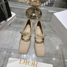디올 D-My 메탈 레터 스퀘어 토 하이힐 001-231807