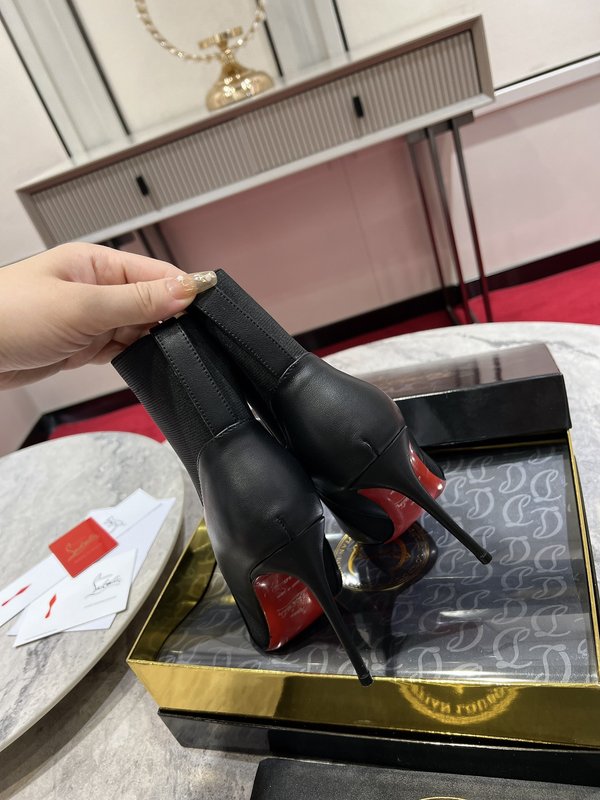 뾰족한 코 스틸레토 힐 첼시 앵클 부츠 001-231843