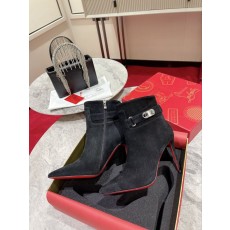 크리스찬 루부탱 뾰족 토 스트랩 앵클부츠 001-231849