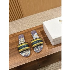 디올 봄여름 자수 플랫 슬리퍼 001-231917