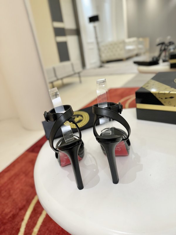뾰족한 발가락 원 스트랩 플랫폼 하이힐 샌들 001-232032