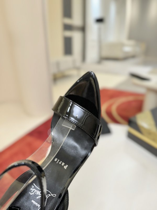 뾰족한 발가락 원 스트랩 플랫폼 하이힐 샌들 001-232046