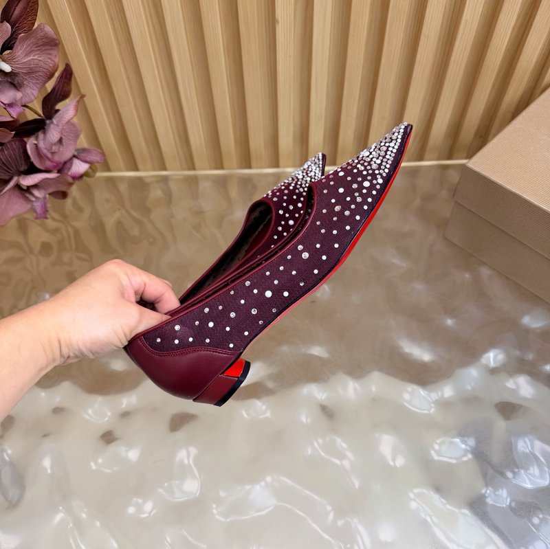 레드솔 장미 다이아몬드 메쉬 하이힐 001-232051