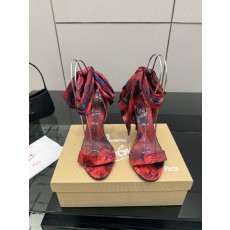 크리스찬 루부탱 레드솔 실크 하이힐 샌들 001-232114
