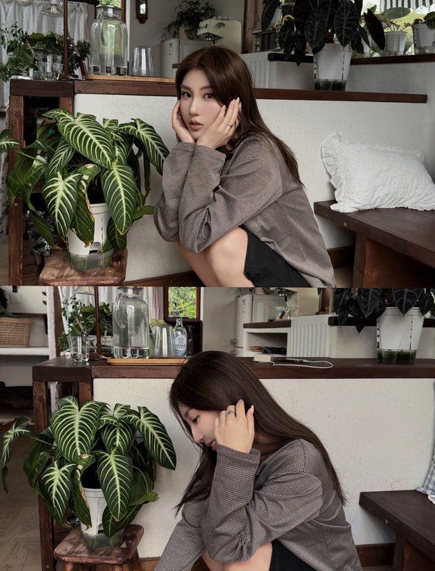 미우미우 V 넥 체크 니트 긴팔 001-232237