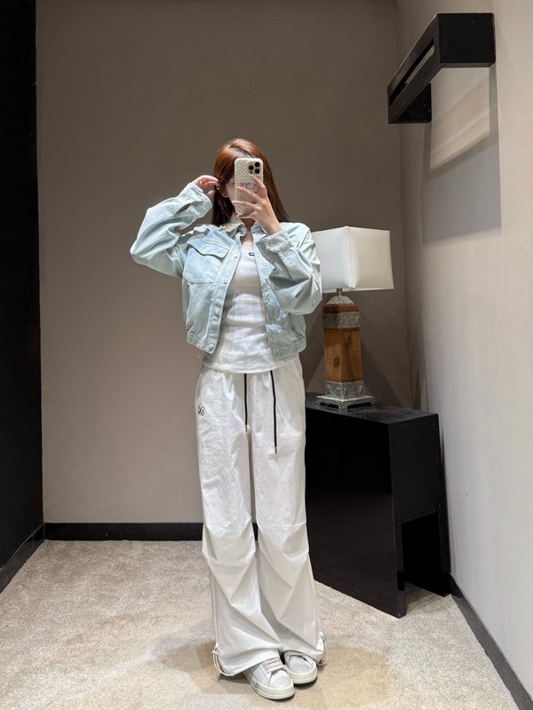 미우미우 레이스 칼라 데님 재킷 001-232273