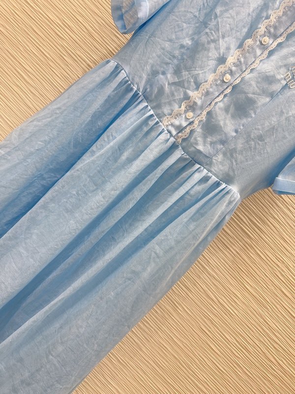 미우미우 블루 스트라이프 원피스 001-232337