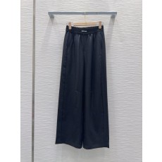미우미우 레트로 우아한 텍스처 롱팬츠 001-232504