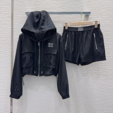 미우미우 자외선 차단 세트 입체 재킷 반바지 001-232513
