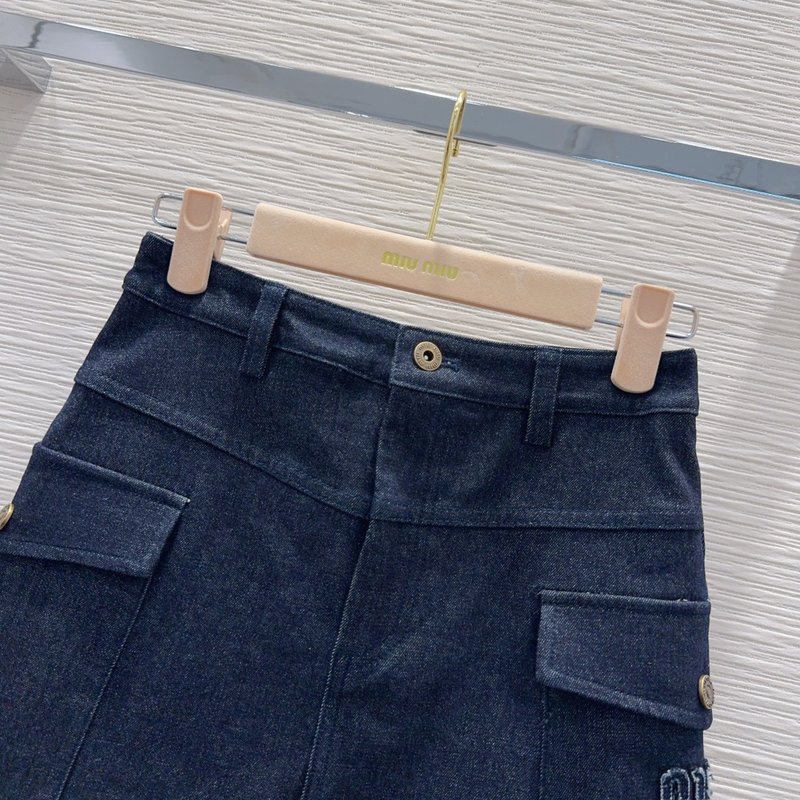 미우미우 뉴 스탠다드 데님 미니스커트 001-232534