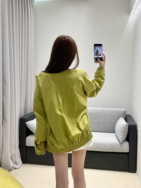 라이트 블루 칼라 지퍼 자켓 아우터 001-232563