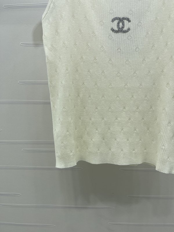 샤넬 라운드넥 오픈 니트 조끼 001-232699