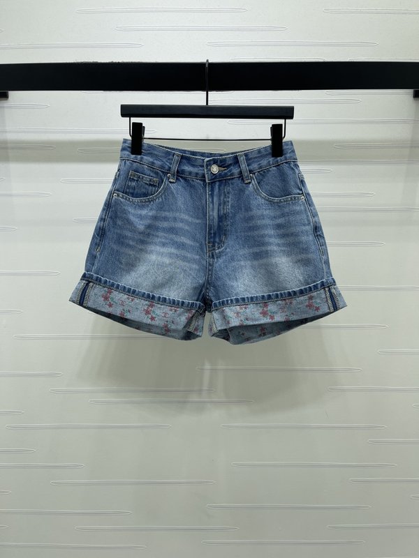 샤넬 롤업 데님 숏팬츠 001-232703