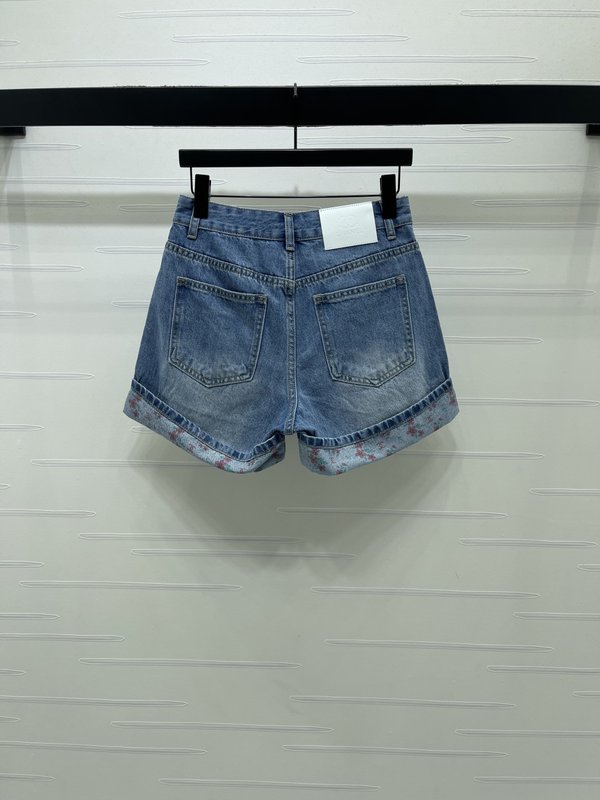 샤넬 롤업 데님 숏팬츠 001-232703