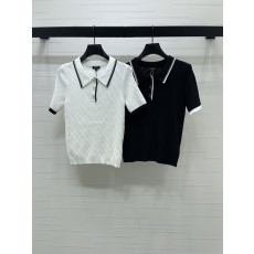 샤넬 다이아몬드 패턴 니트 반팔 001-232759