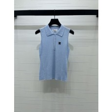 샤넬 칼라 니트 조끼 001-232870
