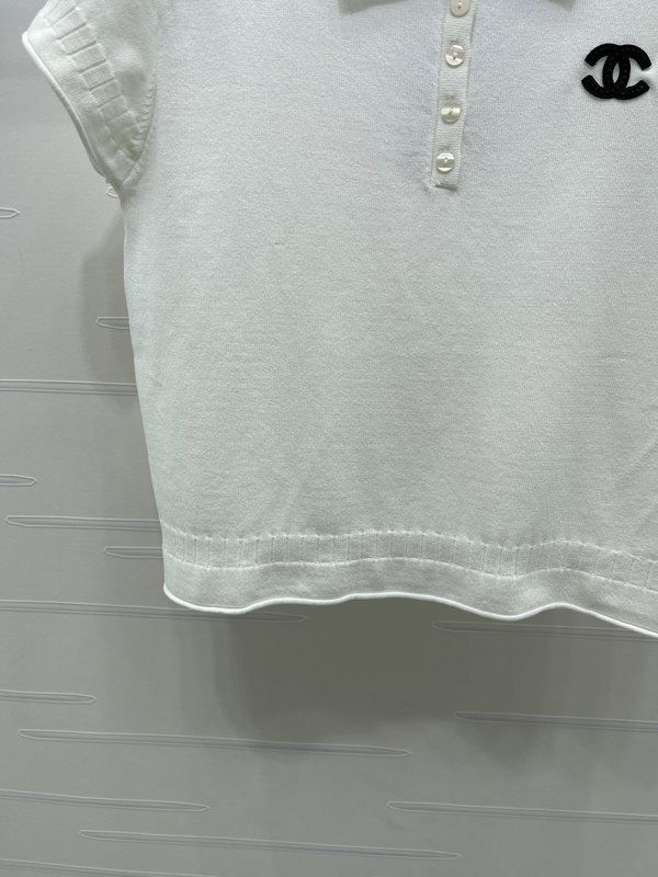샤넬 칼라 니트 반팔 티셔츠 001-232933
