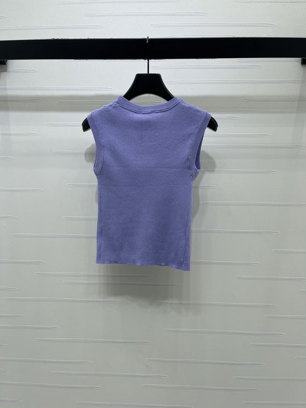 샤넬 다이아몬드 CC 로고 니트 조끼 001-232951