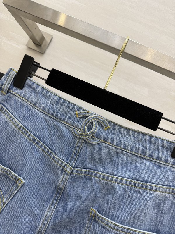 샤넬 스타일 스쿨백 버클 하이웨이스트 스트레이트 진 001-232957