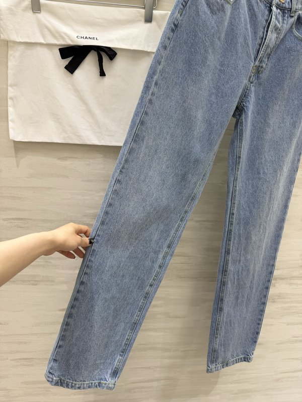 샤넬 스타일 스쿨백 버클 하이웨이스트 스트레이트 진 001-232957