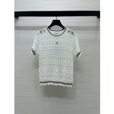 샤넬 스타일 니트 반팔 티셔츠 001-232964
