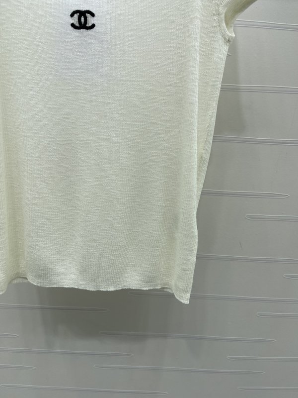 샤넬 스퀘어 니트 반팔 티셔츠 001-233131