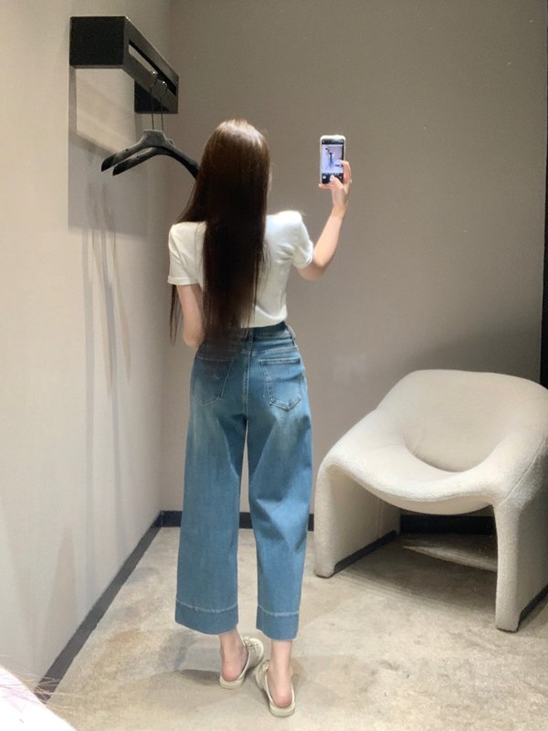 루이비통 메탈 플라워 체인 가방 데님 팬츠 001-233150