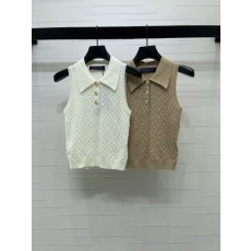 루이비통 레터링 칼라 니트 조끼 001-233216