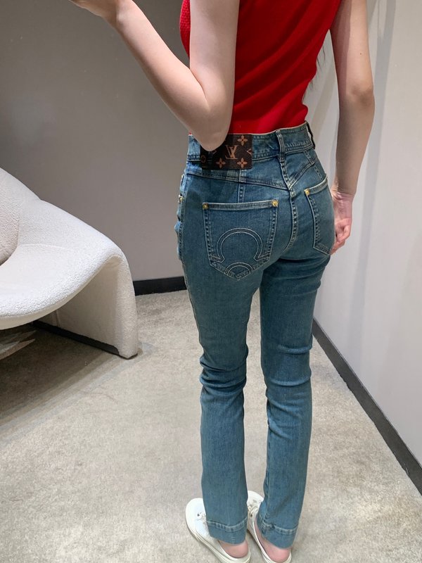 루이비통 빈티지 워싱 스키니 진 001-233233