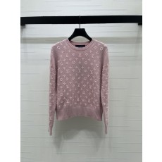 루이비통 자수 자카드 니트 긴팔 티셔츠 001-233248