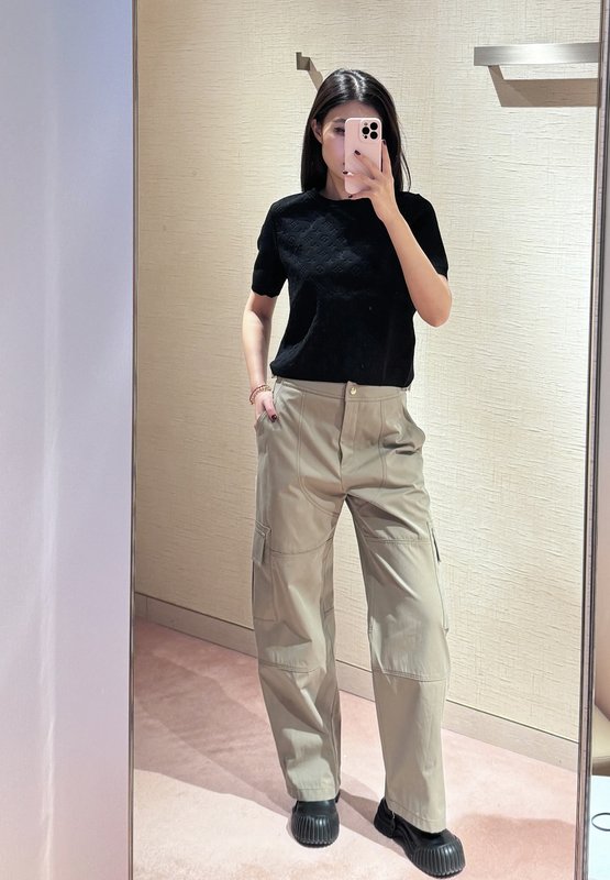 루이비통 봄여름 자카드 반팔 티셔츠 001-233262