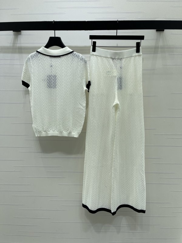 루이비통 니트 칼라 반바지 긴바지 세트 001-233299