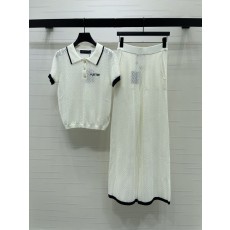 루이비통 니트 칼라 반바지 긴바지 세트 001-233299