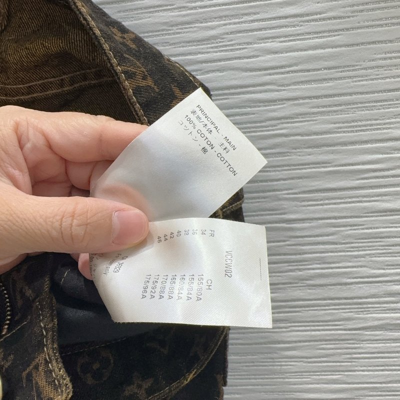 루이비통 뉴 레이저 프린트 데님 쇼츠 001-233309