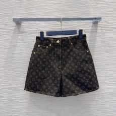 루이비통 뉴 레이저 프린트 데님 쇼츠 001-233309